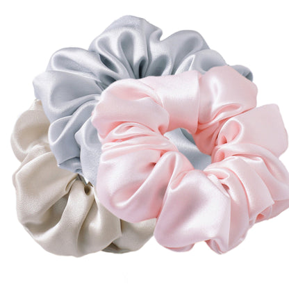 3 stk silke hår scrunchie - 3,5 cm