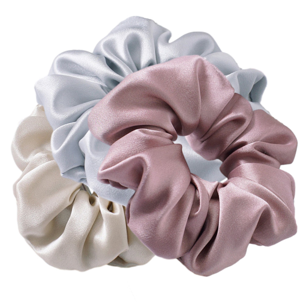 3 pcs silk hair scrunchie - 3.5cm