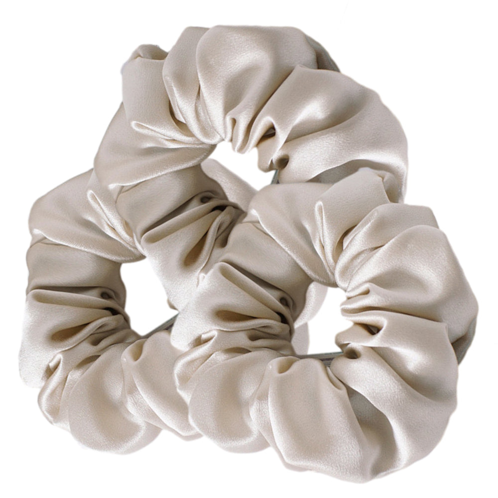 3 stk silke hår scrunchie - 3,5 cm