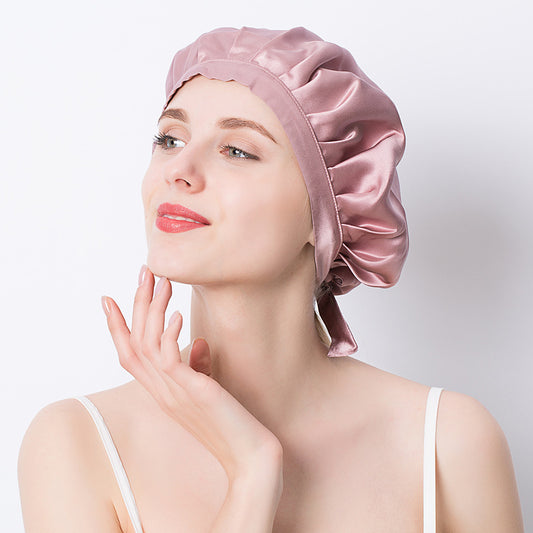 silk bonnet for hair adjustable strap