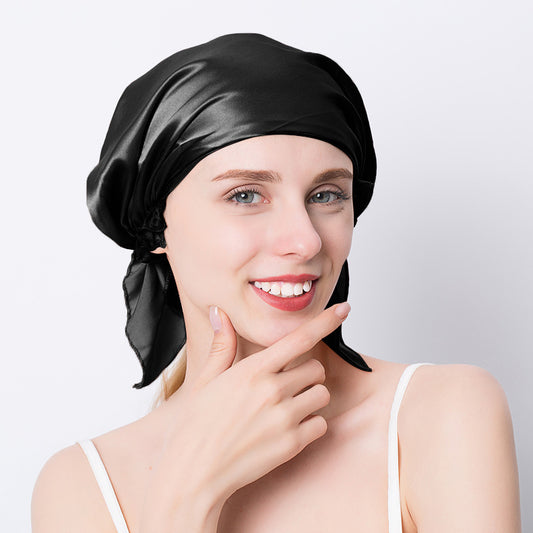 Elastic silk hair cap scarf