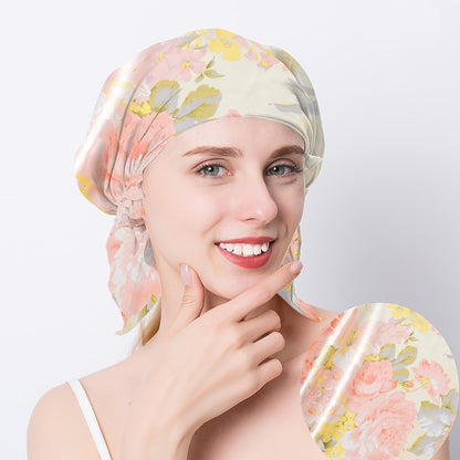 Elastic silk hair cap scarf