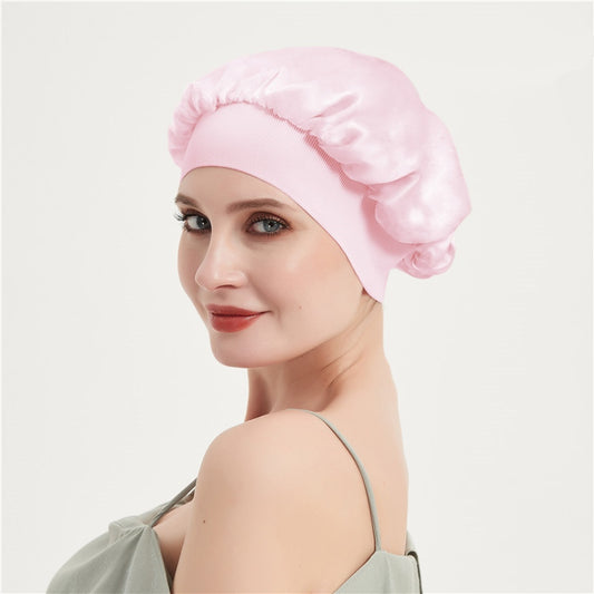 silk bonnet for hair elastic band