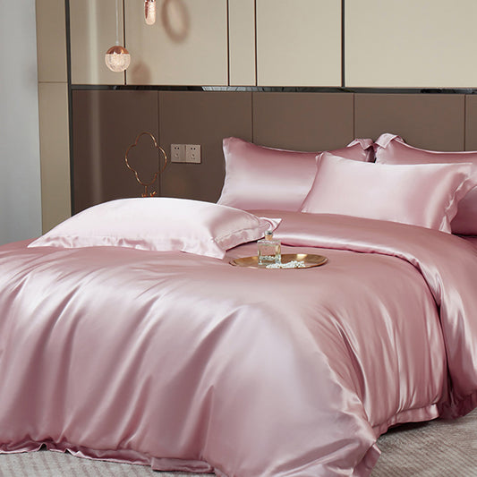 19 momme silk bedding set (1 * duvet cover, 1 * flat sheet, 2* pillowcase )